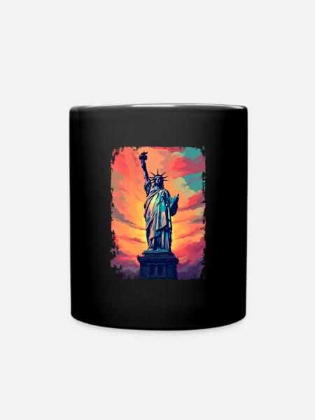 New York - Tasse einfarbig - Schwarz