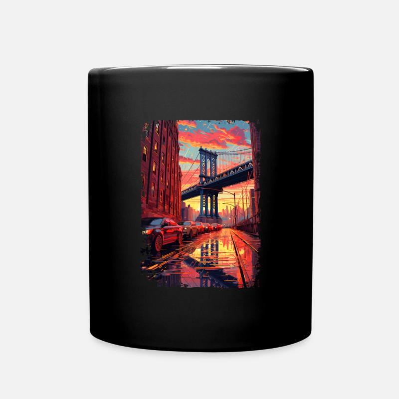 New York - Tasse einfarbig - Schwarz