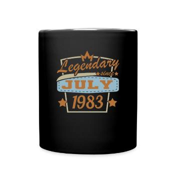 Legendär seit Juli 1973 Geburtstag Retro Sprüche - Tasse einfarbig - Schwarz - Vorne
