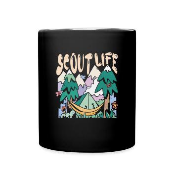 Scout Life Scouting Troop Supporter Camping Scout - Tasse einfarbig - Schwarz - Vorne