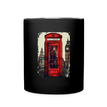 London - Tasse einfarbig - Schwarz - Vorne