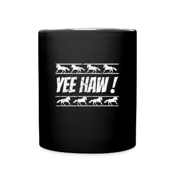 Yee-haw, Rider, Rider, Horses, Rodeo, Cowboy - Full Colour Mug - black - Front