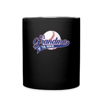 Oma des Rookie 1. Geburtstag Baseball Rookie - Tasse einfarbig - Schwarz - Vorne