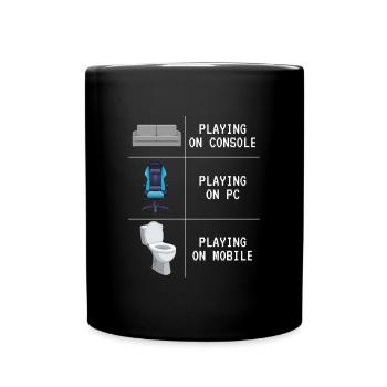 Playing On Gaming Games - Full Colour Mug - black - Front