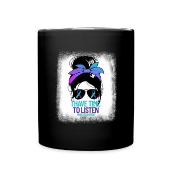 Ich habe Zeit, Ihr Leben zuzuh�renich habe ZeitHem - Tasse einfarbig - Schwarz - Vorne