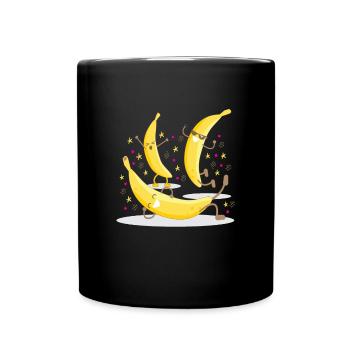 Party Bananas Banana Fruit Fruits - Full Colour Mug - black - Front