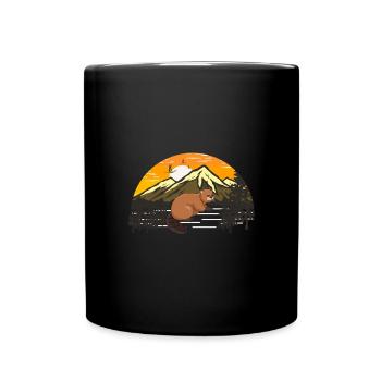 People Loves Beavers Rodents Mountains Forest - Full Colour Mug - black - Front