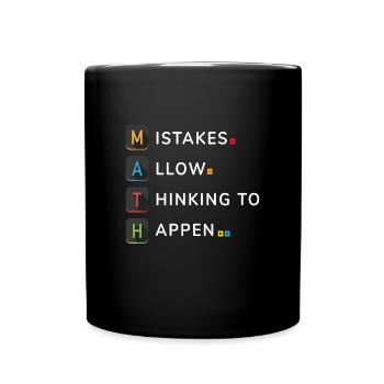MATH Mathe Schule Mathematik - Tasse einfarbig - Schwarz - Vorne