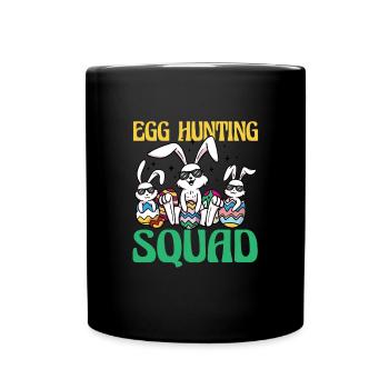 Eierjagdgruppe Ostern Funny Kid Ostern Eiersuche - Tasse einfarbig - Schwarz - Vorne