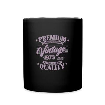 Vintage 1973 Geburtstag Sprüche "Limitierte - Tasse einfarbig - Schwarz - Vorne