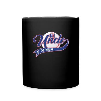 Onkel des Rookie 1. Geburtstags Baseballfamilie - Tasse einfarbig - Schwarz - Vorne