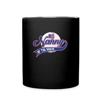 Nanny der Rookie 1. Geburtstag Baseballfamilie - Tasse einfarbig - Schwarz - Vorne