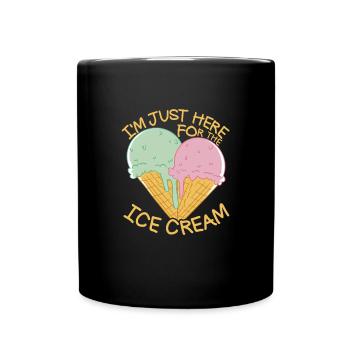 Ich bin nur hier f�r den Eiskreuzfahrturlaub hierE - Tasse einfarbig - Schwarz - Vorne