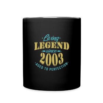 Une légende est née en 2003 - Mug uni - noir - Devant
