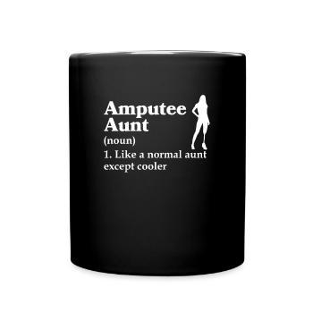 Amputiertes Bein Prothese Geschenk - Tasse einfarbig - Schwarz - Vorne