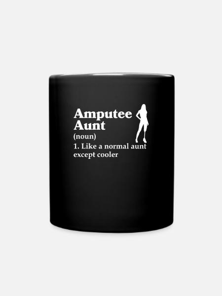 Amputiertes Bein Prothese Geschenk - Tasse einfarbig - Schwarz