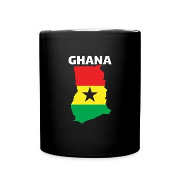 Ghana Karte Ghana Flagge stolze ghanaische Ghana F - Tasse einfarbig - Schwarz - Vorne