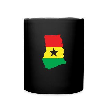 Ghana Karte Ghana Flagge stolze ghanaische Ghana F - Tasse einfarbig - Schwarz - Vorne