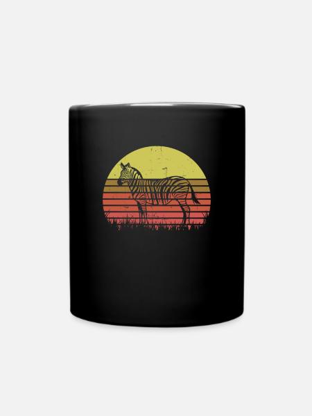 Zebra - Tasse einfarbig - Schwarz