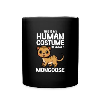 Mungusten Mungos Erdmännchen - Tasse einfarbig - Schwarz - Vorne