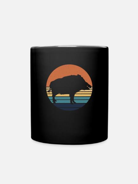 Warzenschwein - Tasse einfarbig - Schwarz