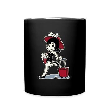 World Traveller Girl World Traveller FrauenreisenR - Tasse einfarbig - Schwarz - Vorne