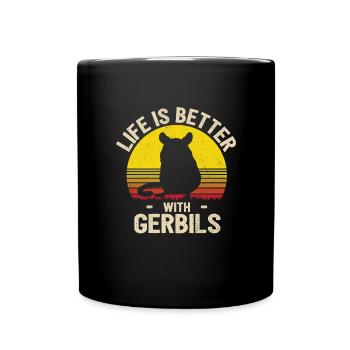 Rennmaus - Tasse einfarbig - Schwarz - Vorne