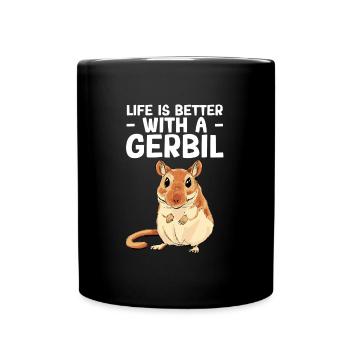 Rennmaus - Tasse einfarbig - Schwarz - Vorne