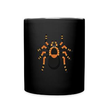Spinnen Spinne Vogelspinne - Tasse einfarbig - Schwarz - Vorne