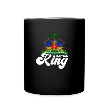 Haitianischer K�nig Haiti Flagge M�nner Haitianer - Tasse einfarbig - Schwarz - Vorne
