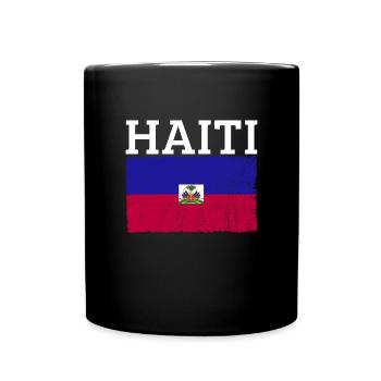 Haiti Flagge stolze haitianische Haiti -Haitian -F - Tasse einfarbig - Schwarz - Vorne