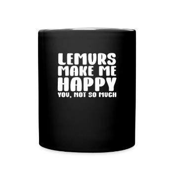 Lemur - Full Colour Mug - black - Front