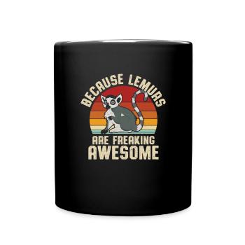 Lemur - Full Colour Mug - black - Front