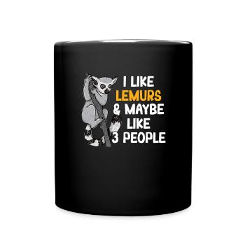 Lemur - Full Colour Mug - black - Front