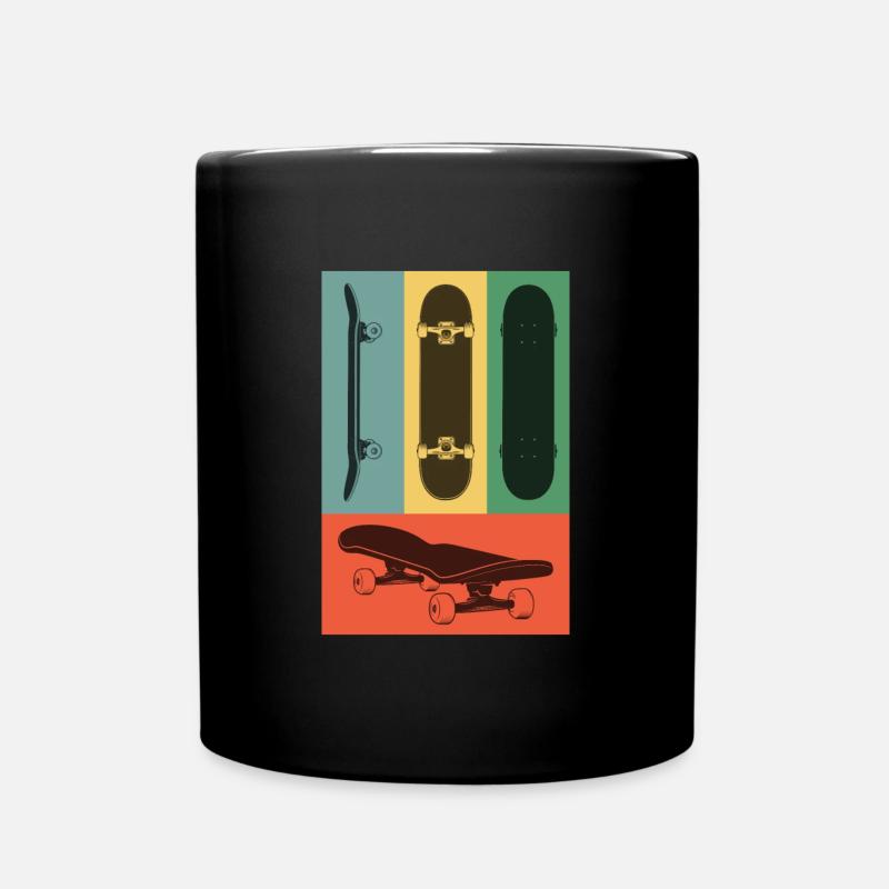 Skateboard Retro Skate Skater - Mug uni - noir