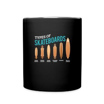 Types Of Skateboard Skater - Full Colour Mug - black - Front