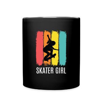Skater Girl Skateboard Skater - Mug uni - noir - Devant