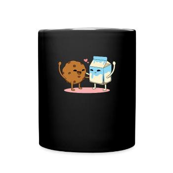 Paire café-lait - Mug uni - noir - Devant