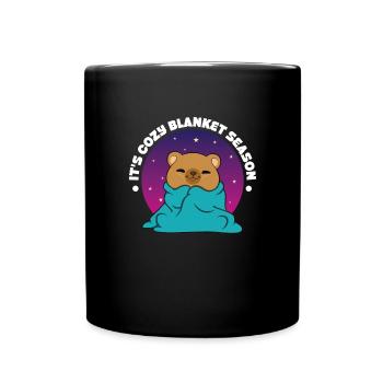 Die Saison der Kuscheldecken - Tasse einfarbig - Schwarz - Vorne