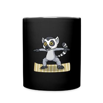 Yoga des lémuriens - Mug uni - noir - Devant