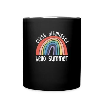 Klasse entlassen Hallo Sommerlehrerschule - Tasse einfarbig - Schwarz - Vorne