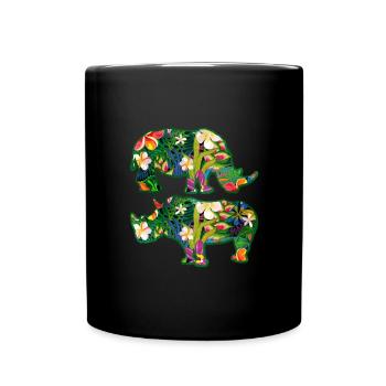 Nashorn - Tasse einfarbig - Schwarz - Vorne