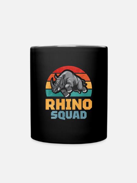 Nashorn - Tasse einfarbig - Schwarz
