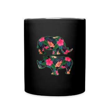Nashorn - Tasse einfarbig - Schwarz - Vorne