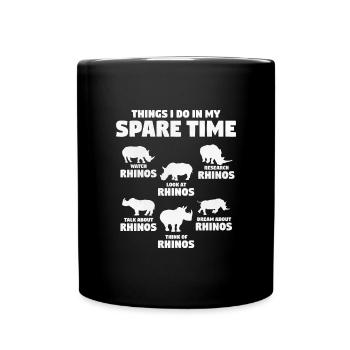 Nashorn - Tasse einfarbig - Schwarz - Vorne