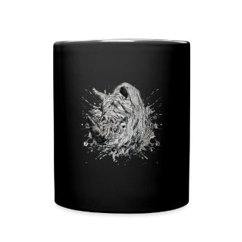 Nashorn - Tasse einfarbig - Schwarz - Vorne