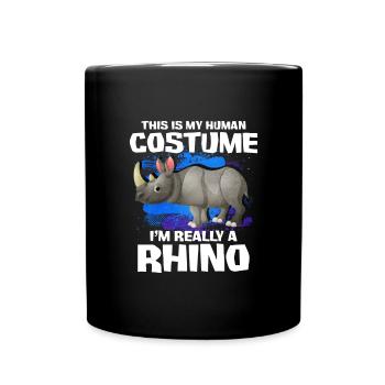 Nashorn - Tasse einfarbig - Schwarz - Vorne