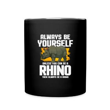 Nashorn - Tasse einfarbig - Schwarz - Vorne