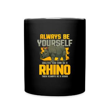 Nashorn - Tasse einfarbig - Schwarz - Vorne