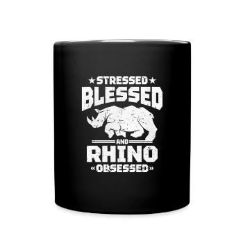 Nashorn - Tasse einfarbig - Schwarz - Vorne